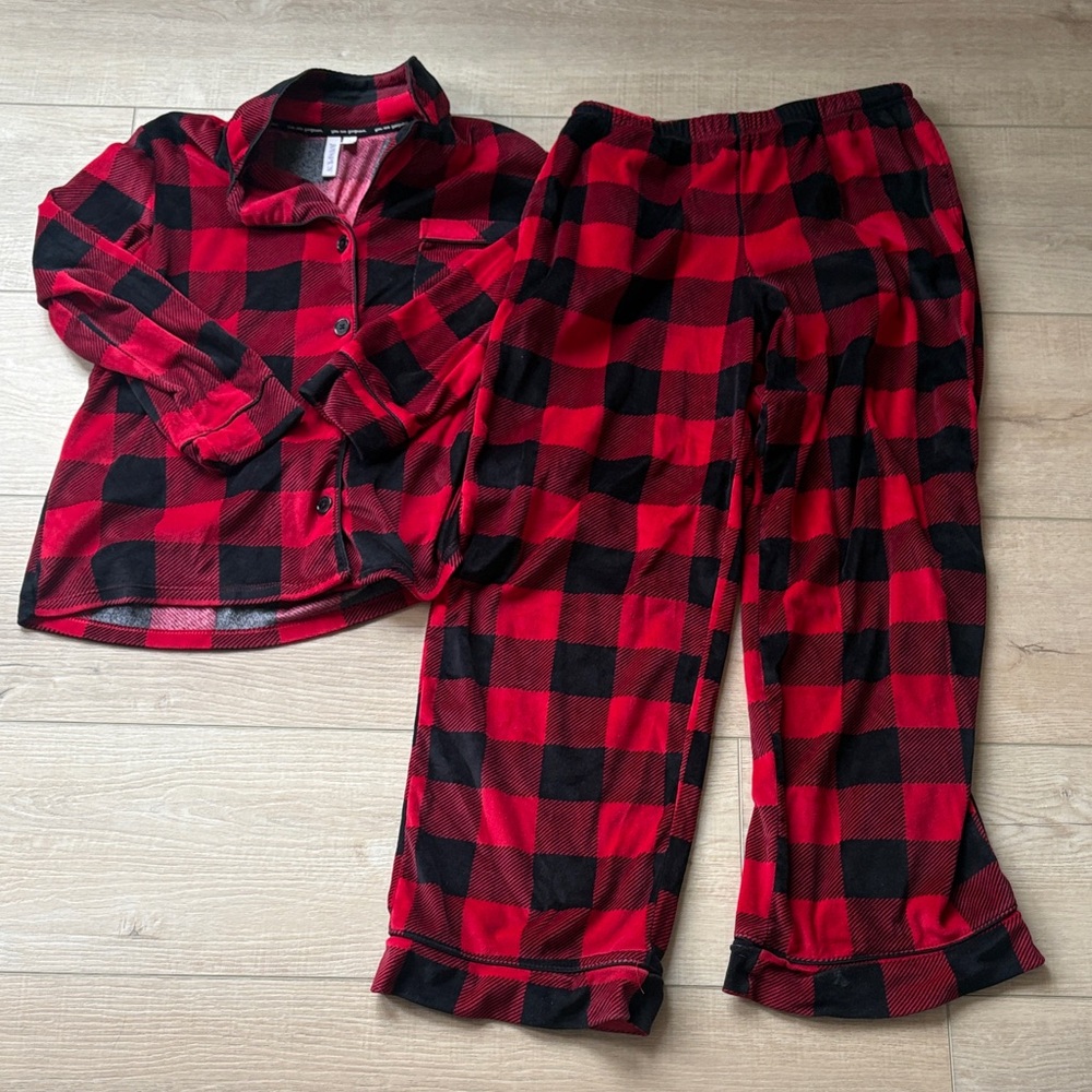Plaid Red and Black Pajamas